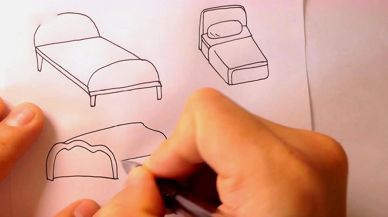 简笔画如何画一张床?