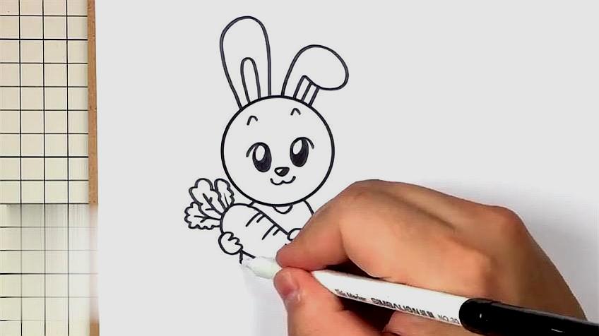 十二生肖简笔画怎么画兔子?