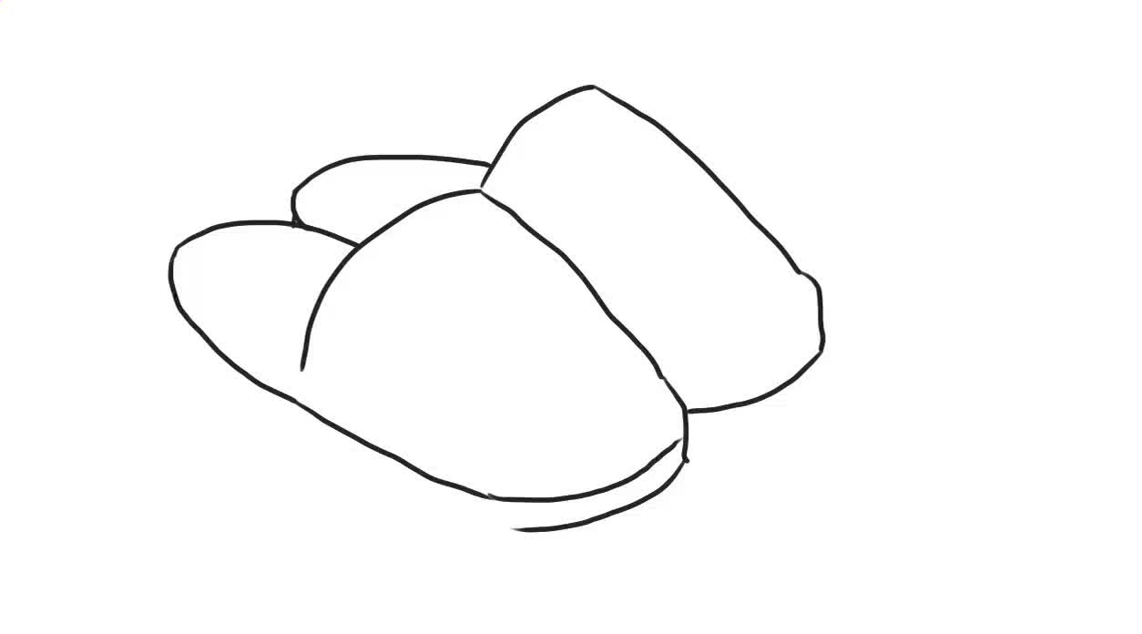 如何快速简单的画完一双可爱的拖鞋幼儿亲子简笔画