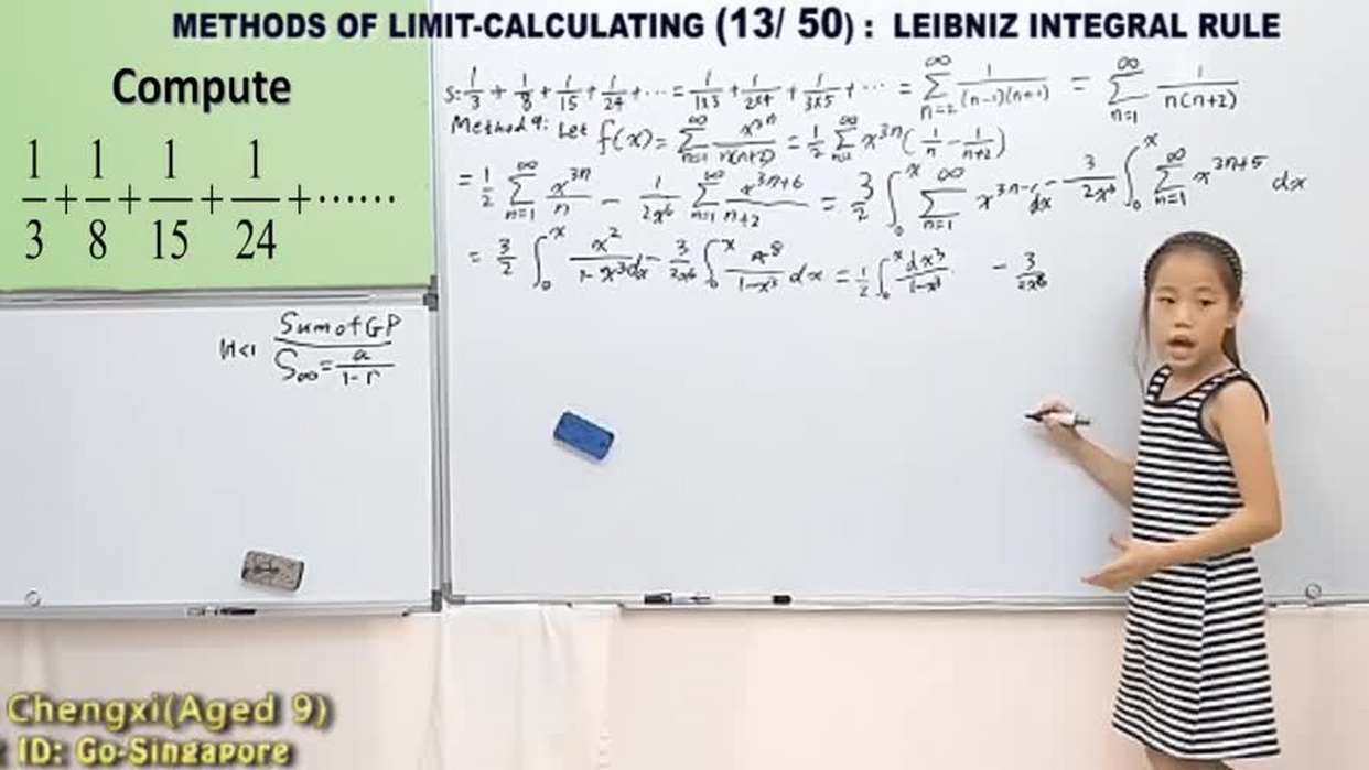 9岁郭承曦英文开讲微积分极限计算方法(178)