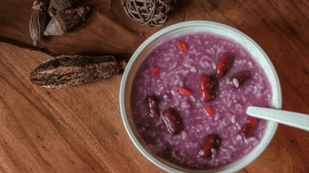 喝一口太满足了, 紫薯红枣粥, 好幸福啊! 粥控在哪里?