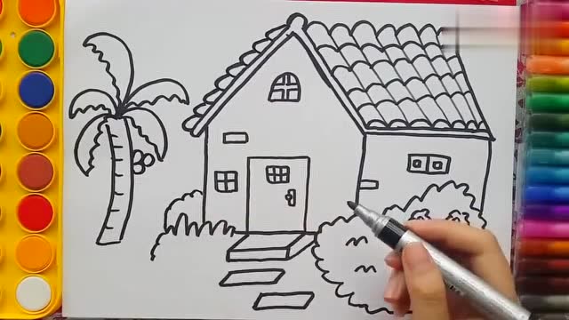 教你学画房子幼儿简笔画儿歌