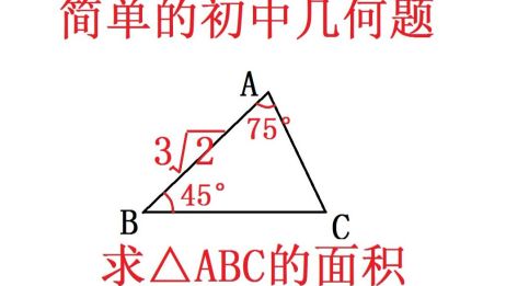 初中数学三角函数的运用 告诉你三角形的角度及边长 然后求面积 爱言情