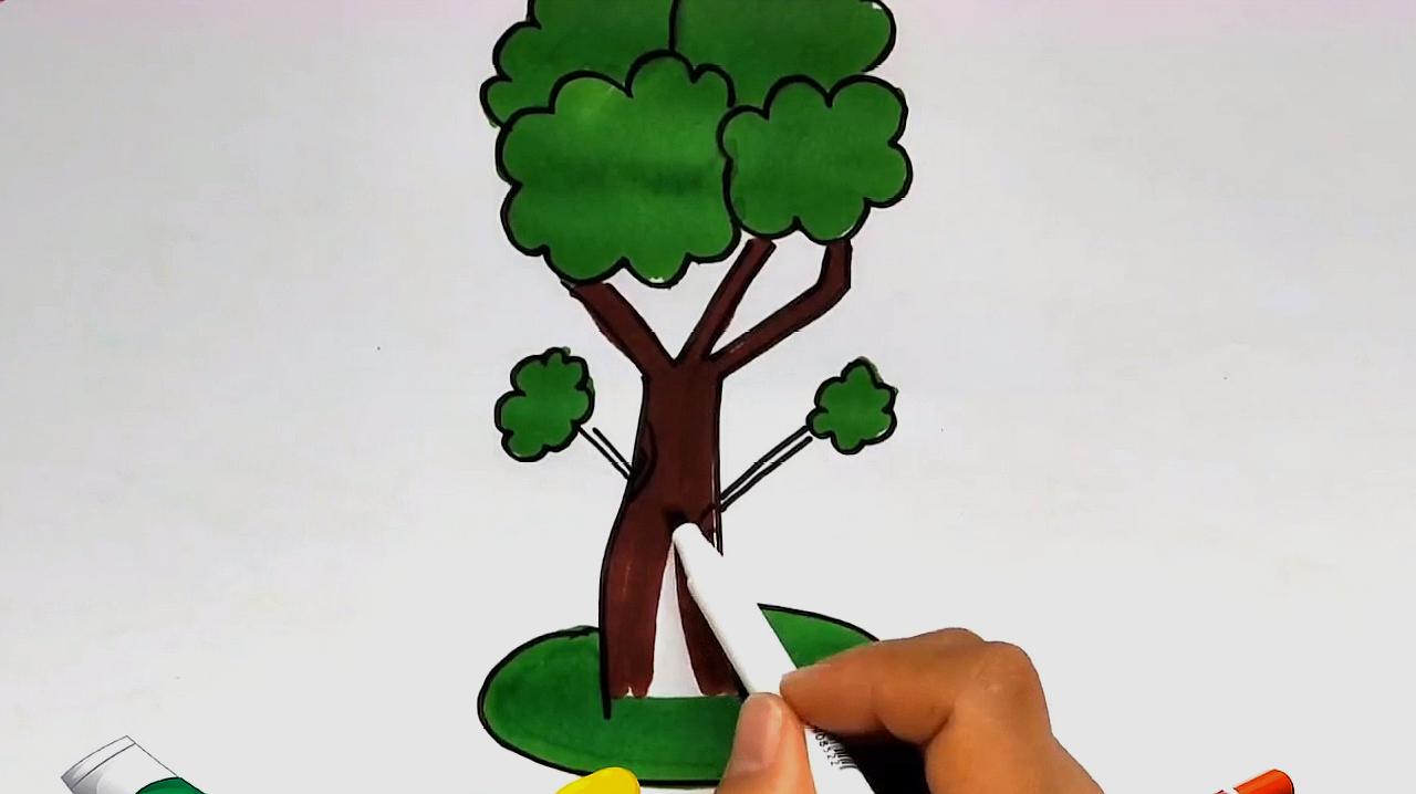 怎么画儿童简笔画树