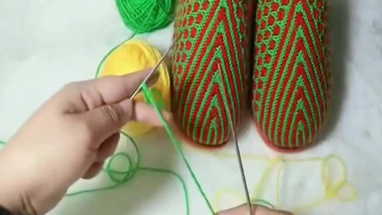 织棉鞋的全部过程图片