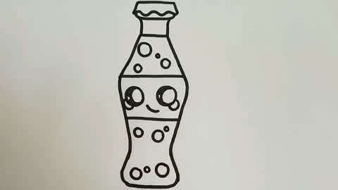 教宝贝画可乐饮料瓶