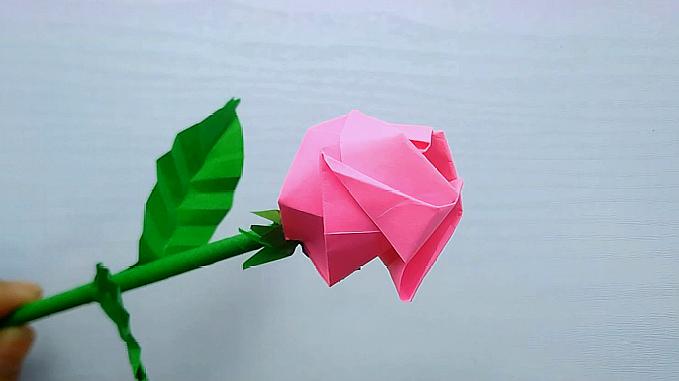 浪漫玫瑰花折纸,女生都抢着要
