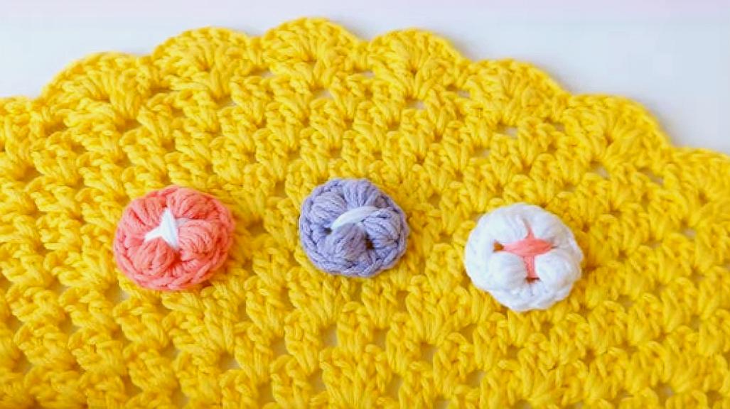 怎么用钩针钩纽扣?