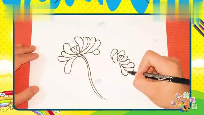 秋菊花简笔画怎么画