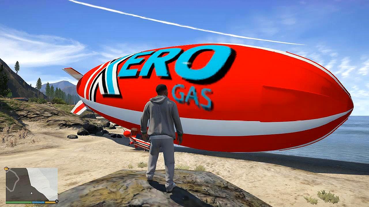 gta5:小富在沙滩发现一艘空艇,驾驶直升机能把它击毁吗?