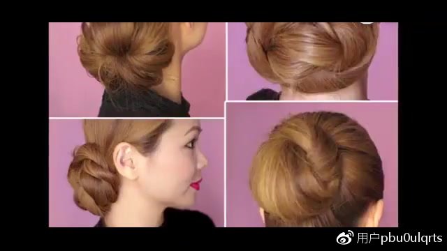 【4种简单的低盘发】四款很容易上手的低丸子头和盘发教程~偶尔也要走