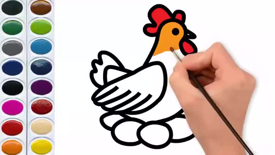 教你母鸡的画法,简单又好看!