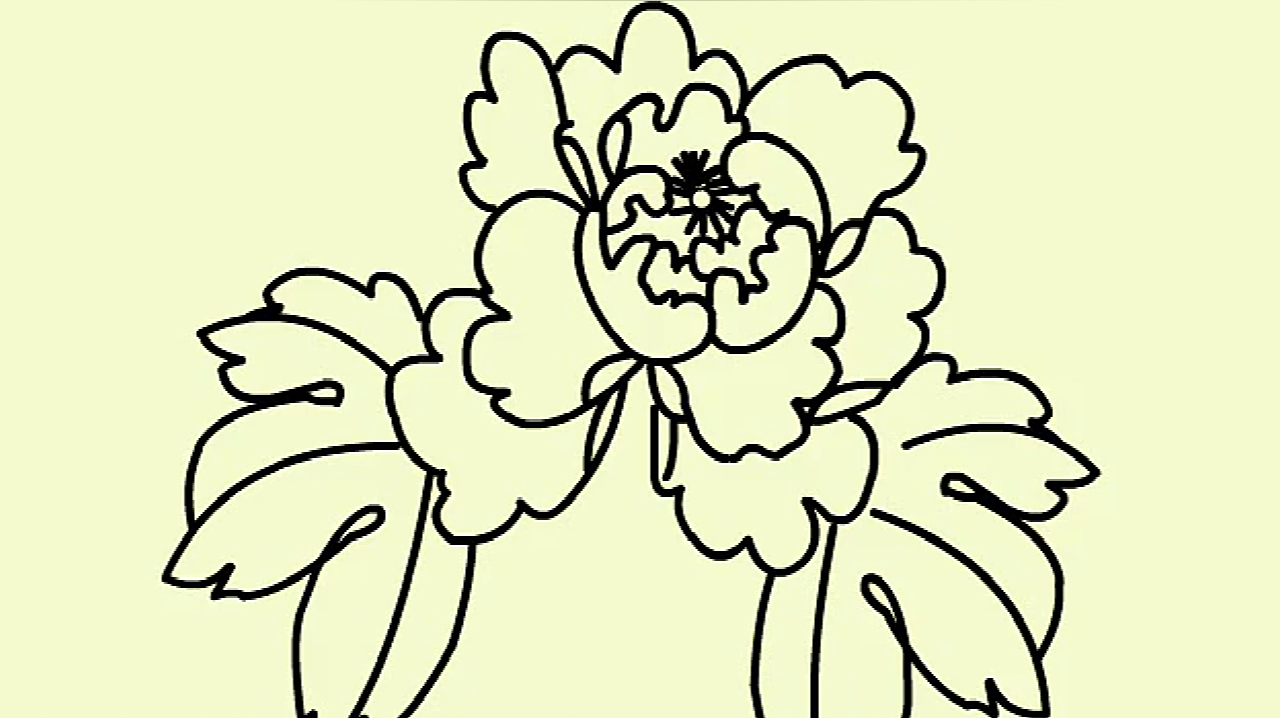 来源:好看视频-简笔画牡丹花简单好学 4牡丹简笔画:先画出牡丹的花瓣