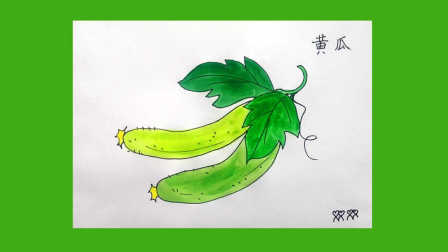 教你黄瓜的画法,简单又形象!