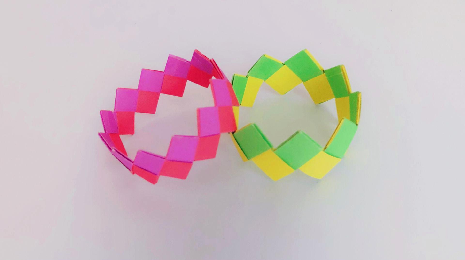 折纸教程:还在花钱买手环?用纸就能折出来,简单又漂亮!