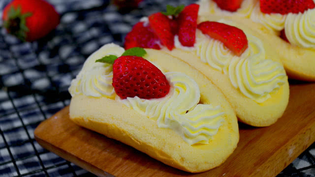 好吃不腻高颜值的抱抱卷蛋糕,一口一个好吃到停不下来