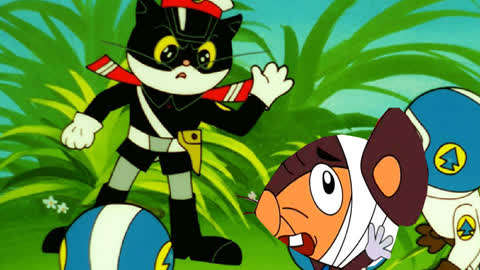 【大白】黑猫警长之救援队出击游戏 :黑猫警长: 一只耳偷偷学汉字?