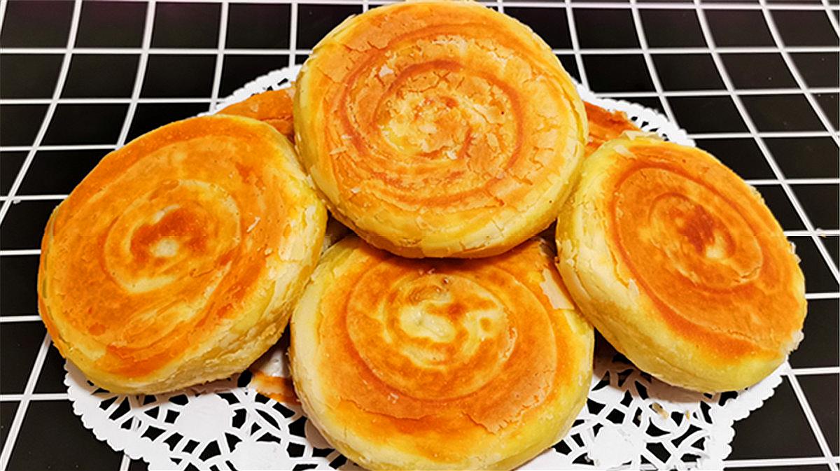 酥掉渣的黄金香酥烧饼,有技巧无难度,可烤可烙,吃一口满嘴香