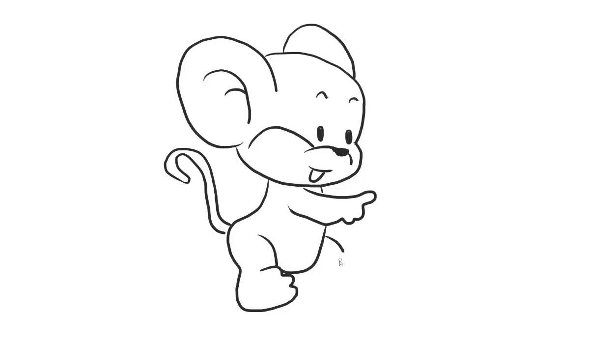 4十二生肖之老鼠简笔画.