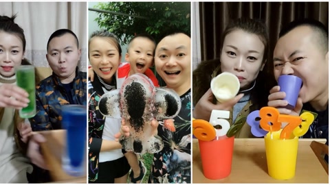 吃冰达人夫妻 一口一个嘎嘣脆