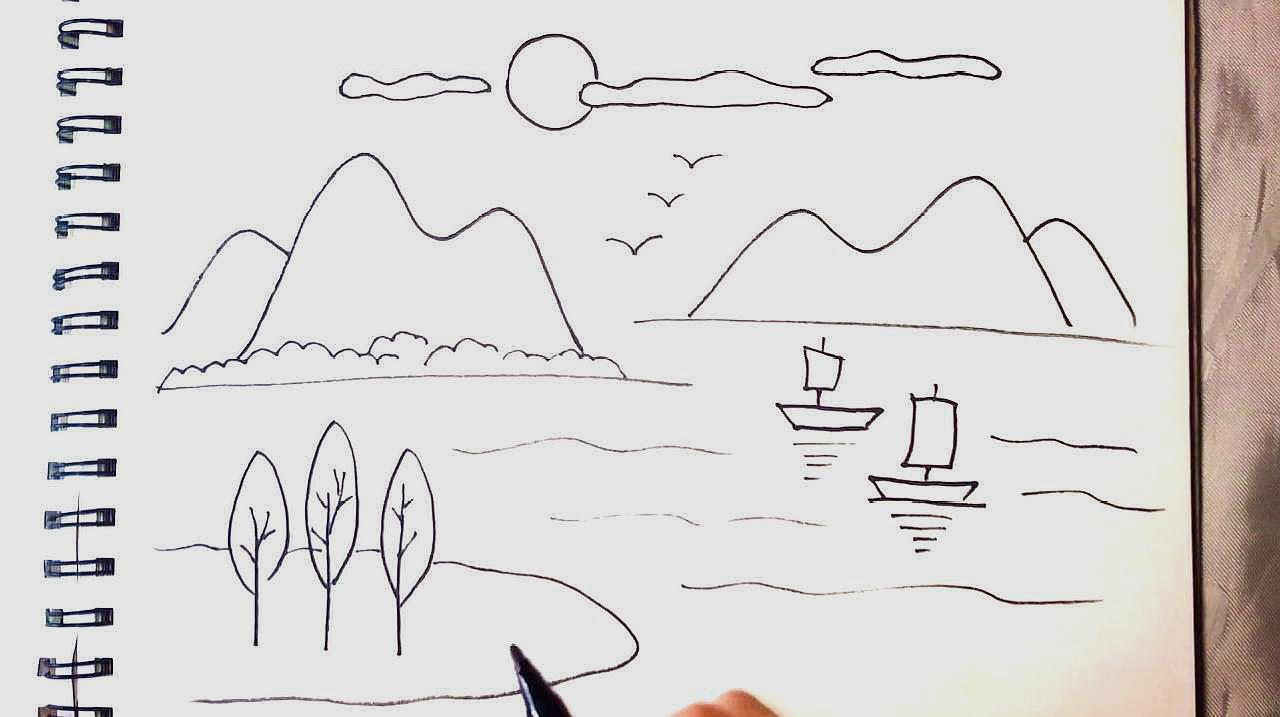01:20  来源:好看视频-亲子卡通简笔画,学画漂亮的山水风景画,简单
