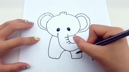 大象简笔画,简单好学,你喜欢吗?