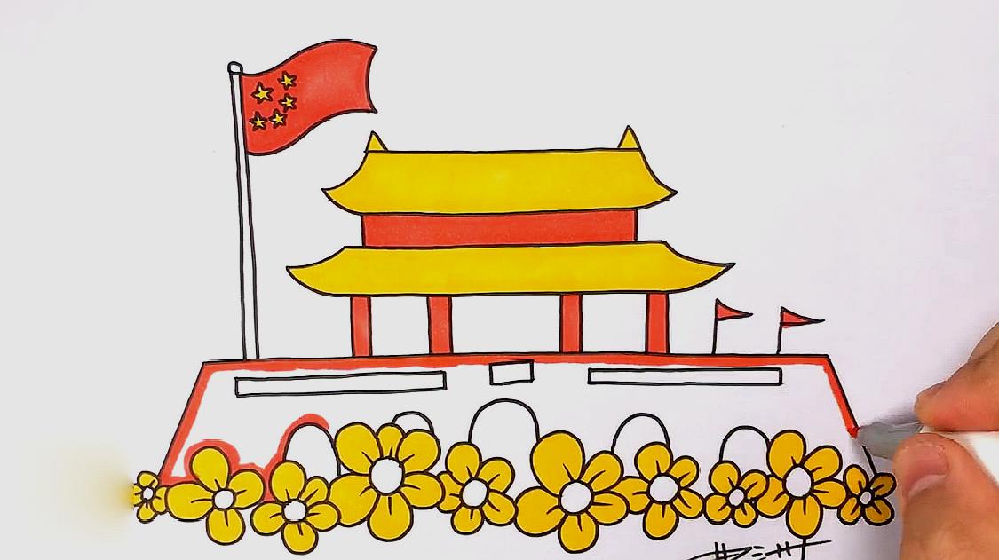 画手抄报国旗象征 - 我家的国庆手抄报