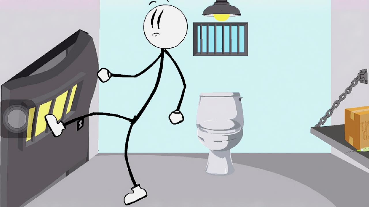 火柴人逃生 火柴人脚踢大门监狱解谜