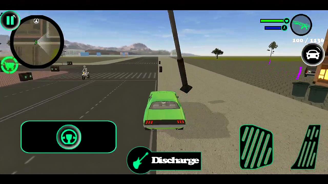 火柴人绳索英雄城市火柴人开着敞篷跑车找到水晶跑车毁灭了直升机