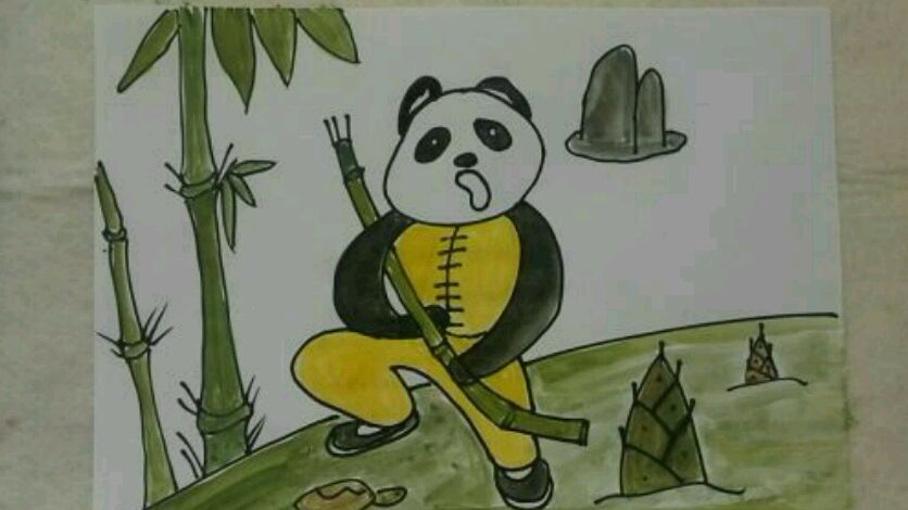功夫熊猫儿童画教程