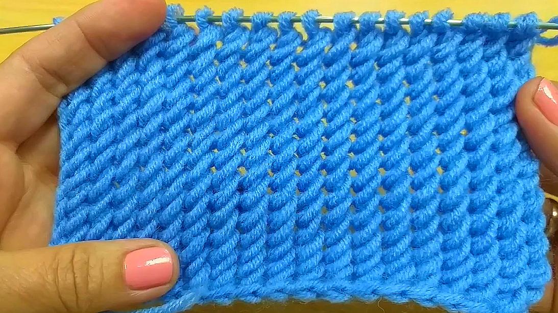 斜纹针编织法图片