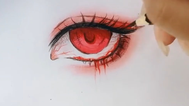 绘画:教你绘画病娇眼睛,你学会了吗?