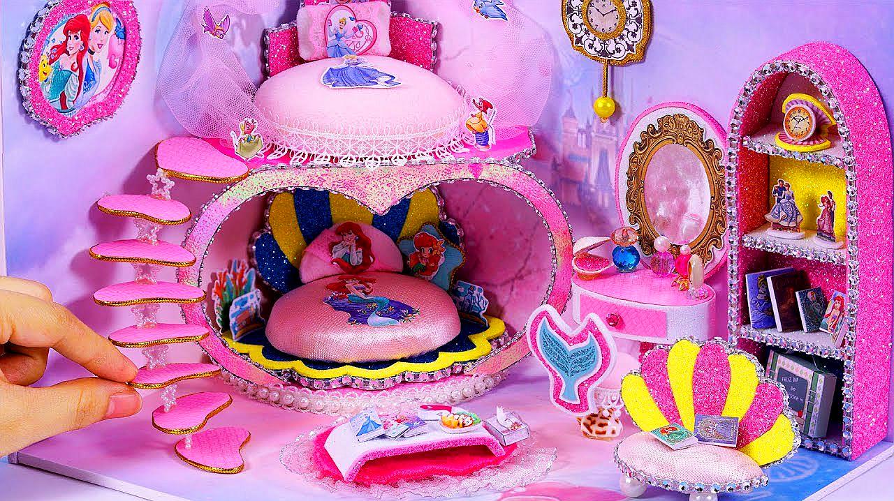 给迪士尼公主做漂亮的迷你女孩房间,太美了,小朋友都喜欢