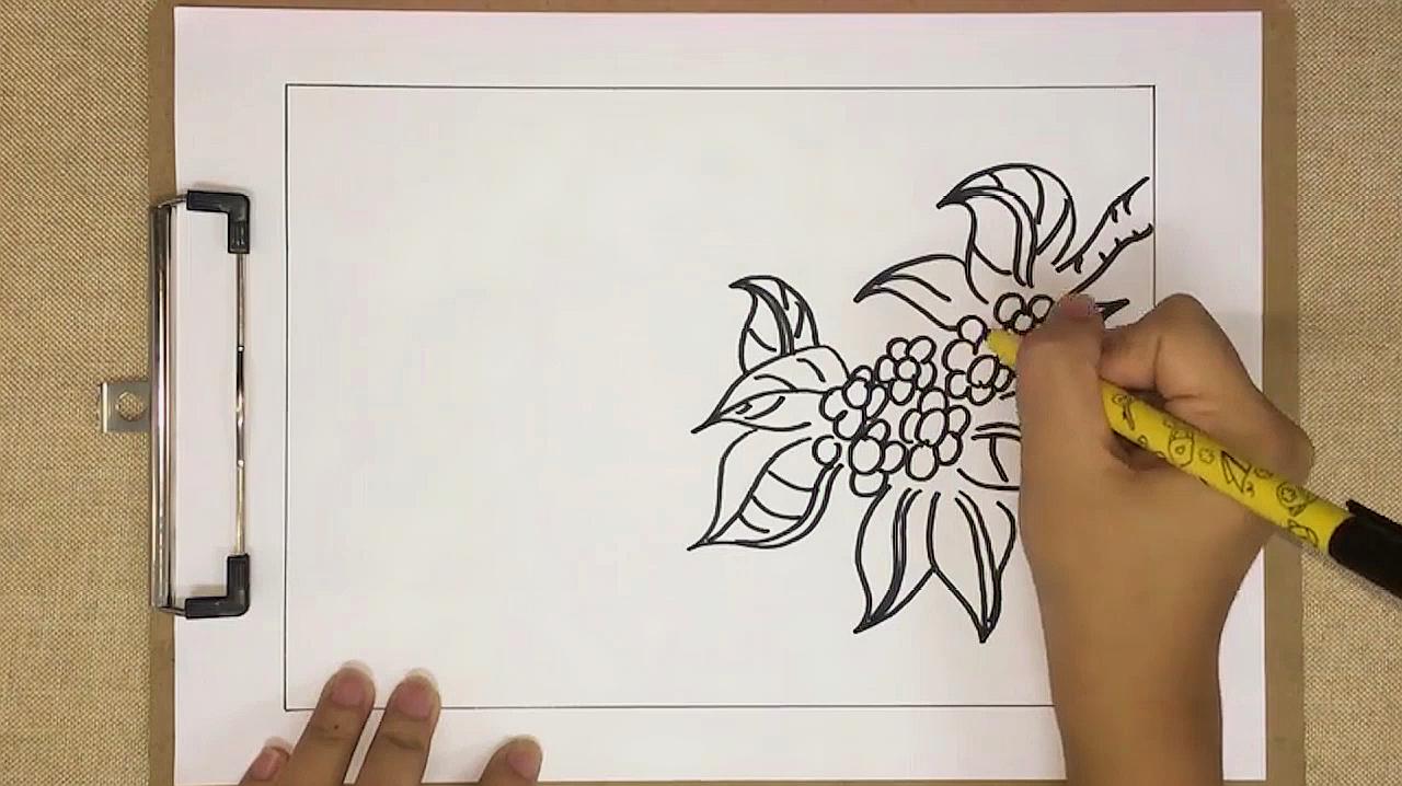学着画漂亮的儿童简笔画桂花树,简单好学,快来学着一起画吧