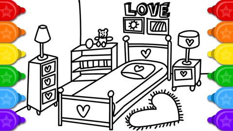 绘画小课堂:如何为孩子画漂亮的卧室