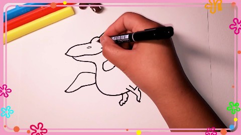 翼龙简笔画 恐龙简笔画 简笔画教程