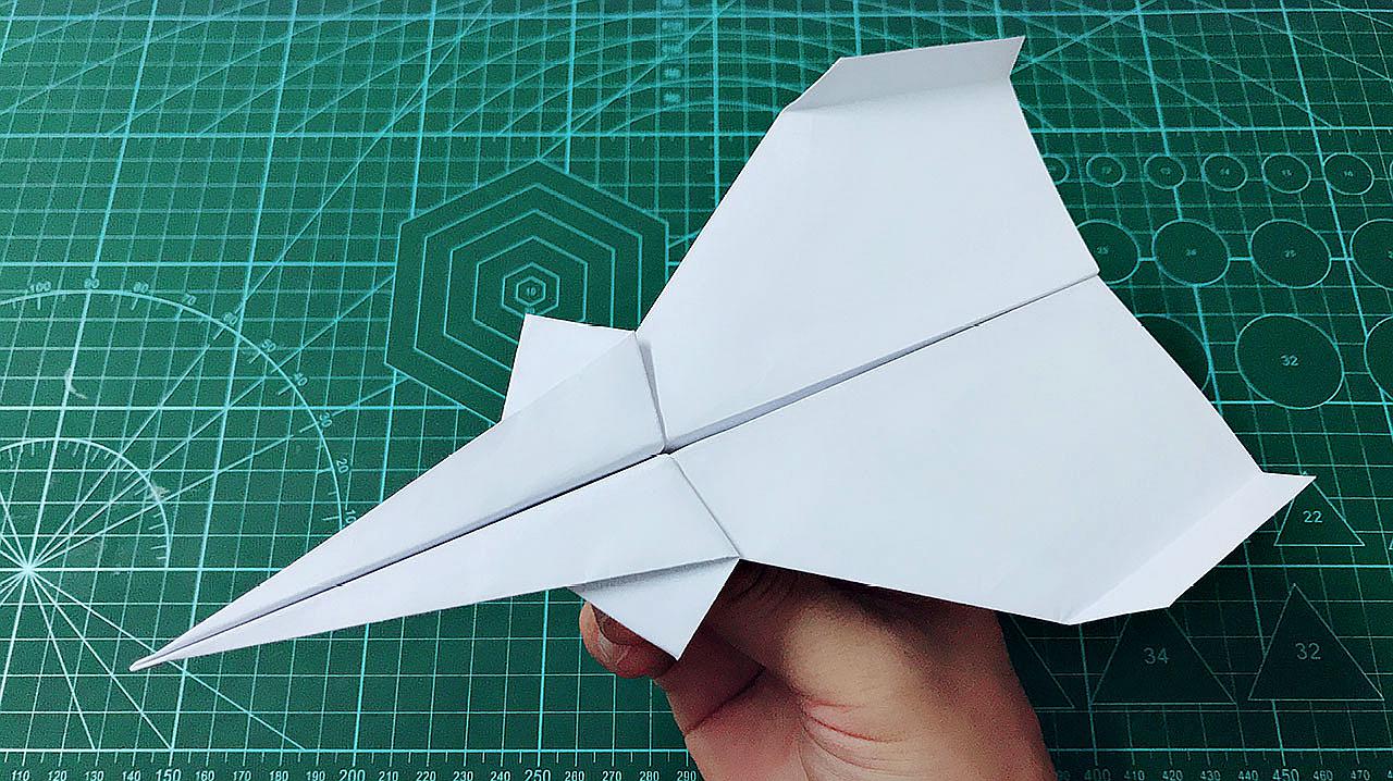这样折的纸飞机飞得又直又远,小朋友很喜欢玩,手工折纸视频