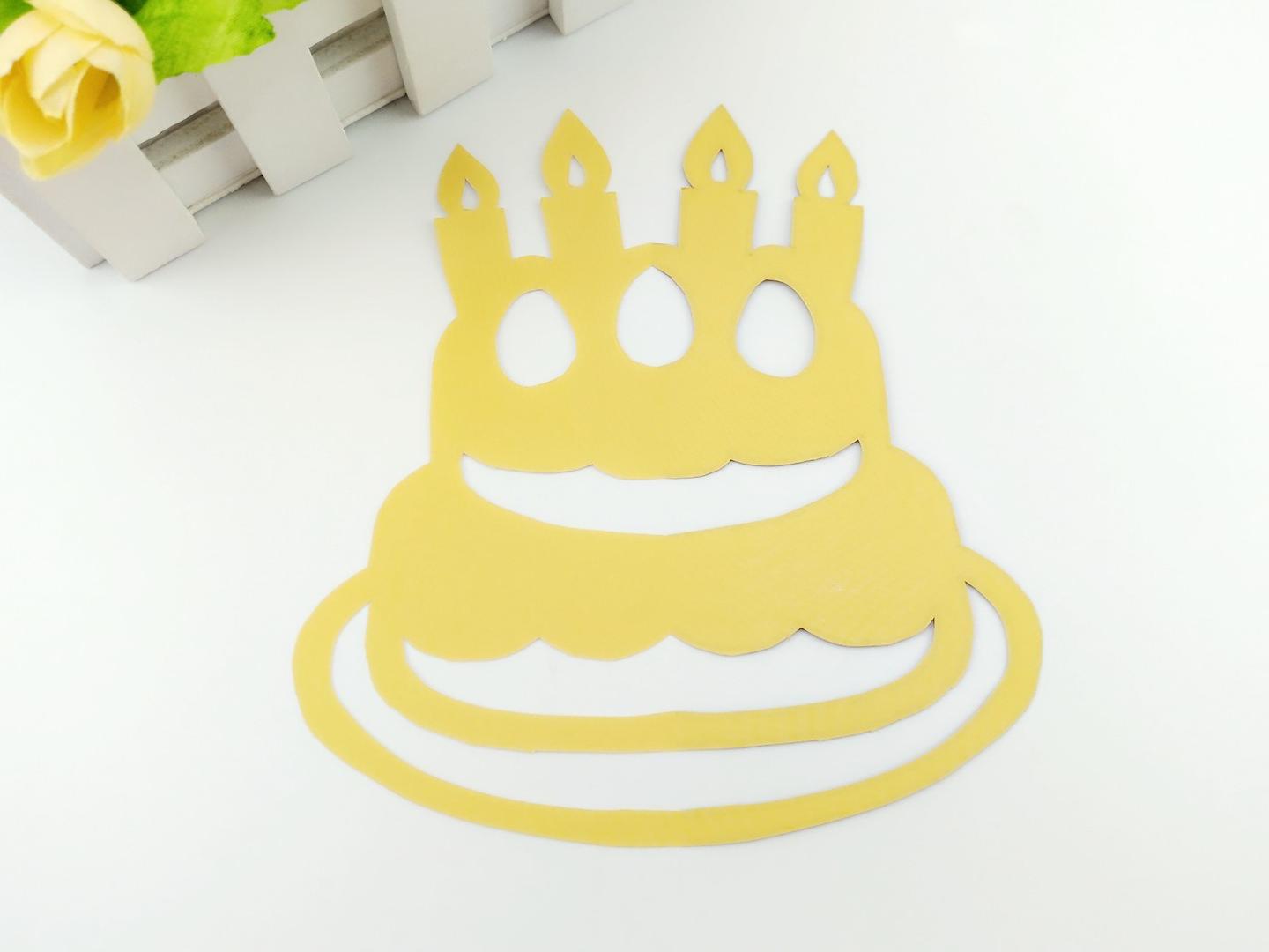 生日小蛋糕剪纸教程