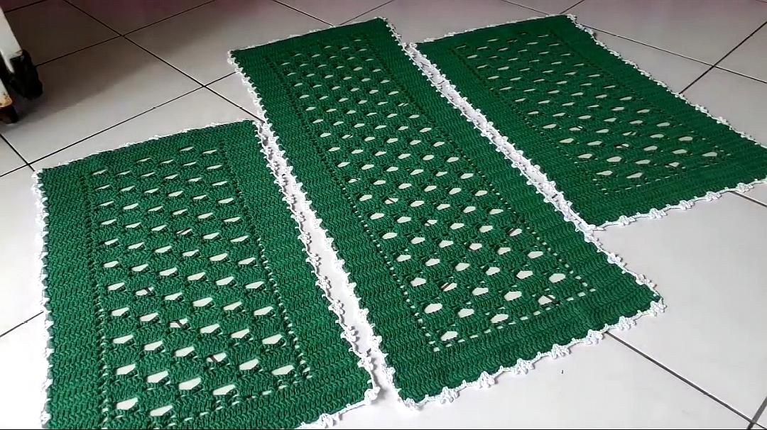 钩针编织漂亮的长方块镂空沙发坐垫,会编织的你学会了吗