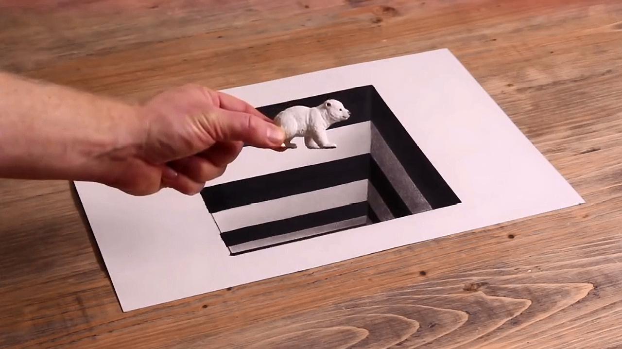 怎么在普通纸张上快速画出有创意的立体画?