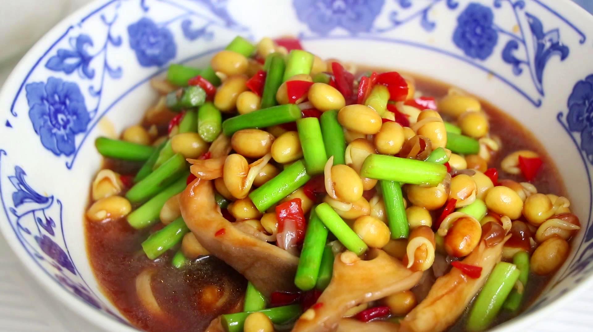 黄豆芽最简单入味的做法,在家经常这样吃,地道的农家菜