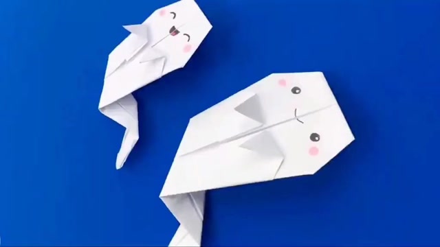 惟妙惟肖的万圣节幽灵折法,好可爱