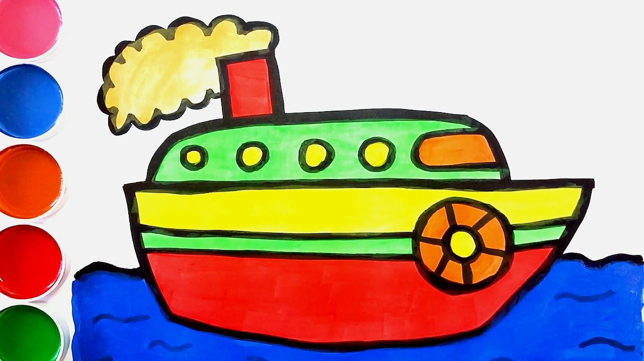 儿童画船简笔画图片