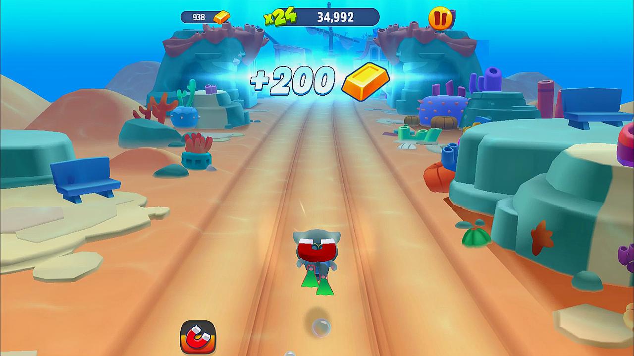 汤姆猫跑酷游戏 汤姆猫获得奖杯