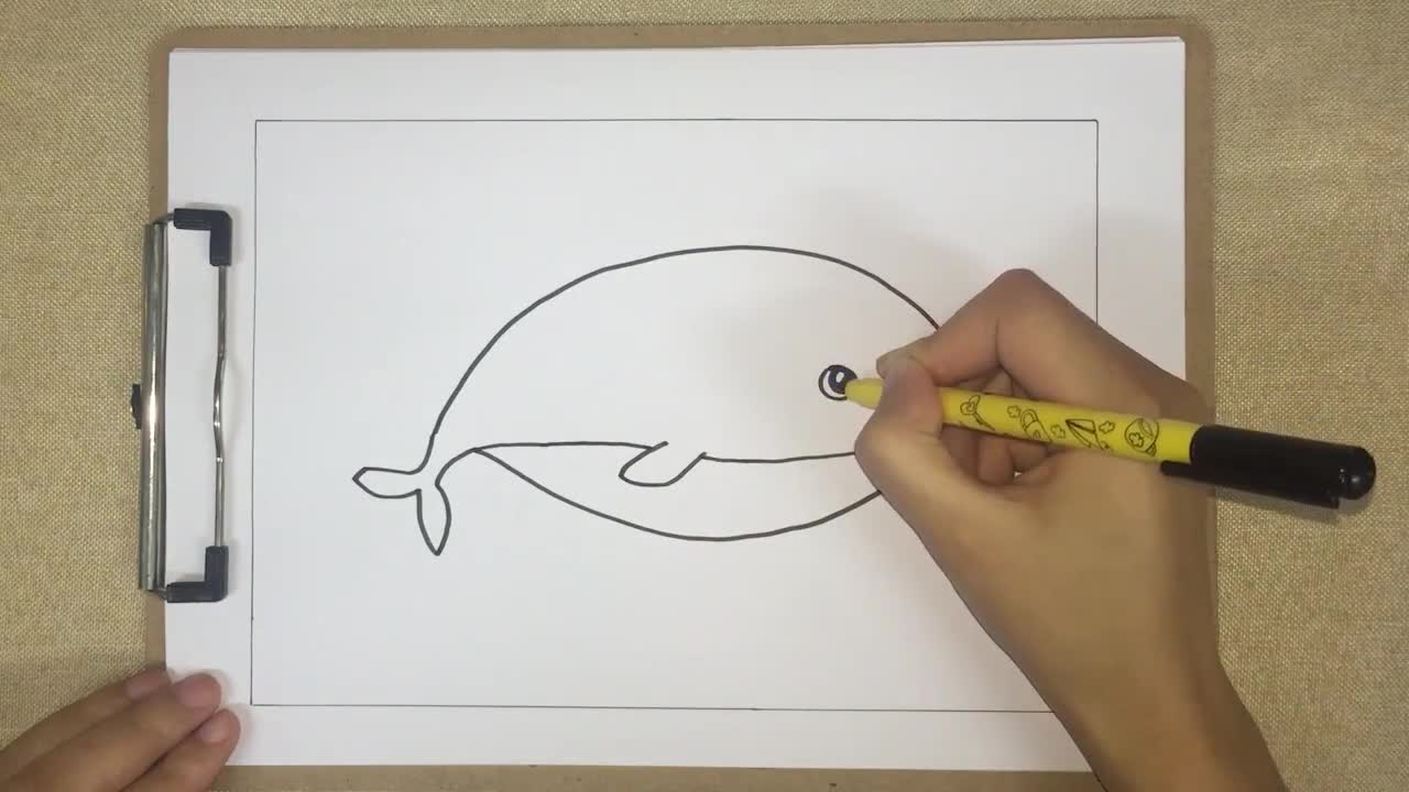 怎么画鲸鱼简笔画