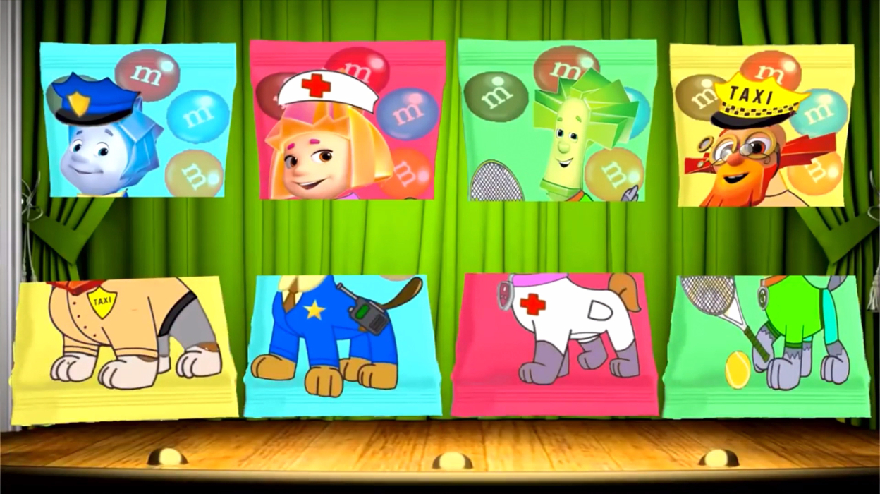 拼接螺丝钉家族糖果袋,你能做到吗?少儿认识颜色