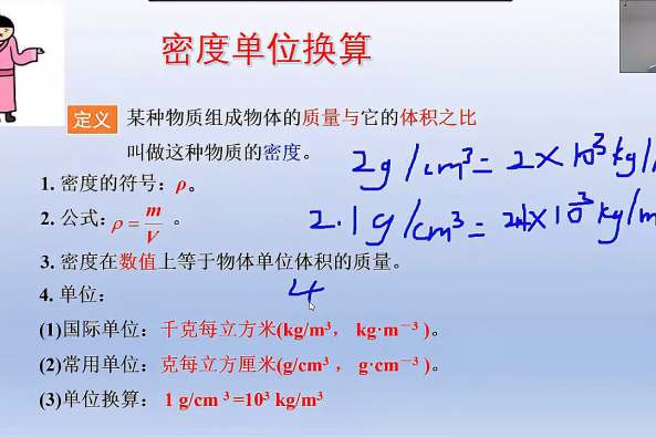 密度单位的换算关系 百度