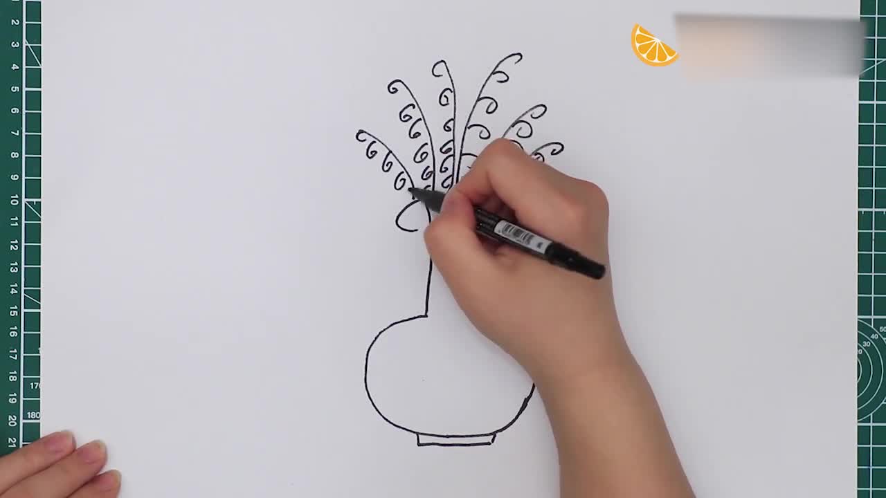 儿童青花瓷简笔画怎么画?