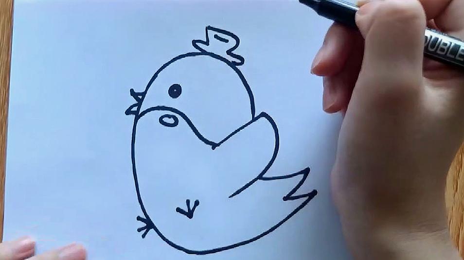 宝宝学画画基础入门,儿童简笔画教学视频大全,圆嘟嘟的小燕子