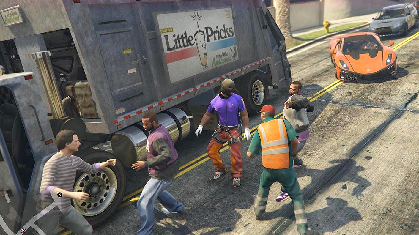 gta5:富兰克林和黑鬼去打劫"连开拖垃圾的都不放过"太嚣张了!